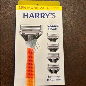 Harry's Razor Value Pack with Orange Handle